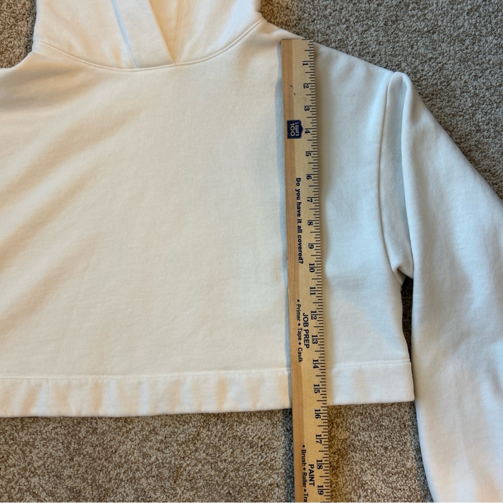 Alo Yoga Bae Hoodie Sweatshirt Cropped Ivory Women’s Sz Small Pullover Athletic - Picture 7 of 8